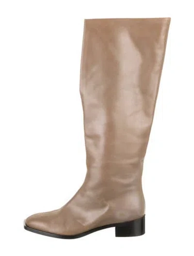 Pre-owned Peter Do Leather Boots In Neutral