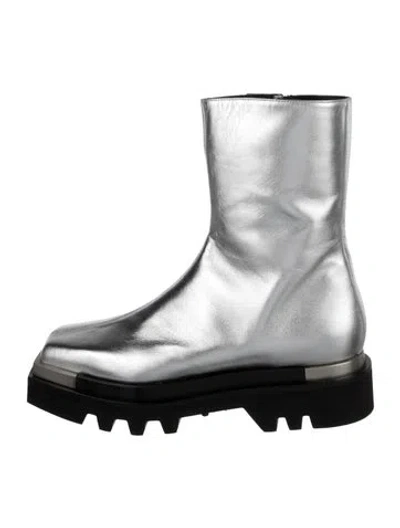 Pre-owned Peter Do Leather Boots In Silver