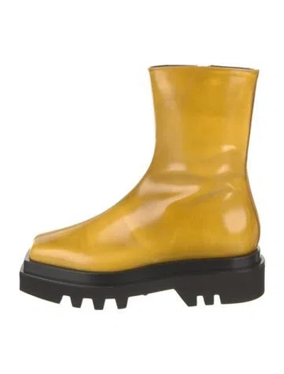Pre-owned Peter Do Leather Boots In Yellow