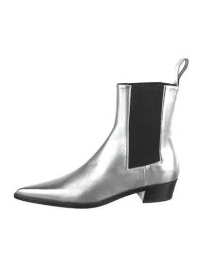Pre-owned Peter Do Leather Chelsea Boots In Silver