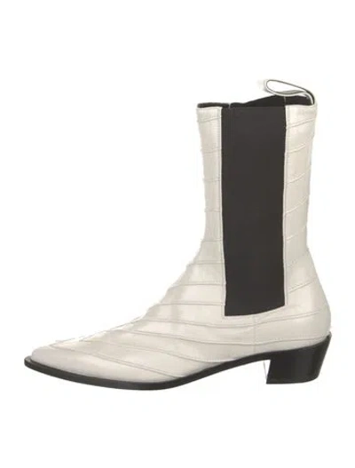 Pre-owned Peter Do Leather Chelsea Boots In White