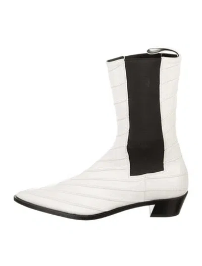 Pre-owned Peter Do Leather Chelsea Boots In White