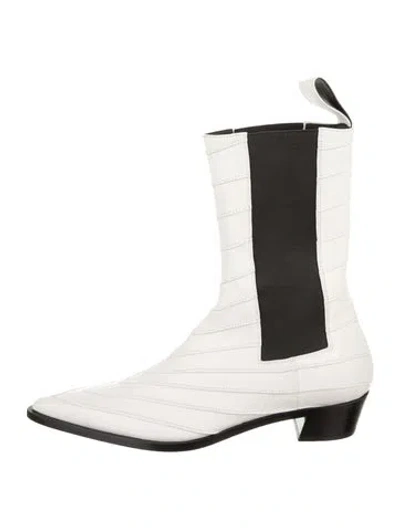 Pre-owned Peter Do Leather Chelsea Boots In White