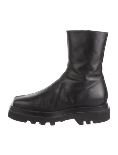 Pre-owned Peter Do Leather Combat Boots In Black