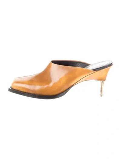 Pre-owned Peter Do Leather Mules In Brown