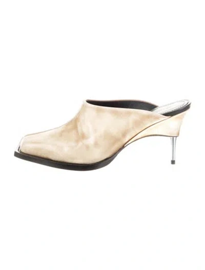 Pre-owned Peter Do Leather Mules In Neutral