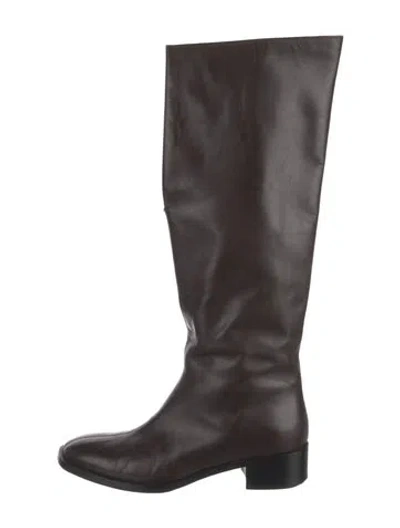 Pre-owned Peter Do Leather Riding Boots In Brown