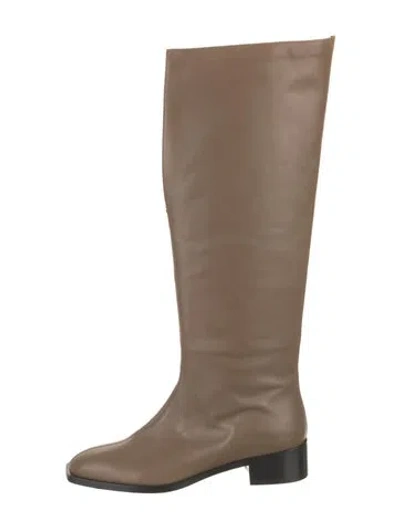 Pre-owned Peter Do Leather Riding Boots In Neutral