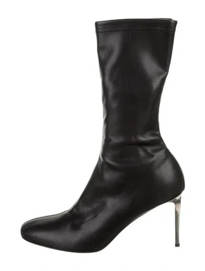 Pre-owned Peter Do Leather Sock Boots In Black