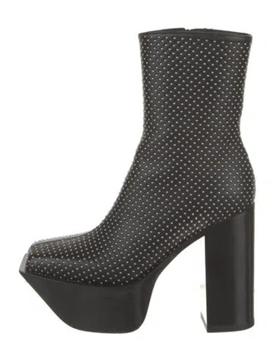Pre-owned Peter Do Leather Studded Accents Boots In Black