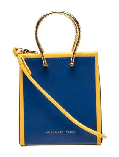 Pre-owned Peter Do Leather Top Handle Bag In Blue