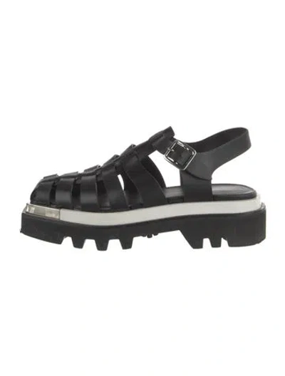 Pre-owned Peter Do Leather T-strap Pumps In Black