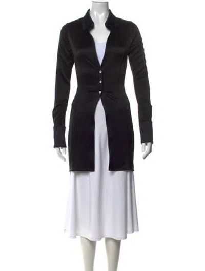 Pre-owned Peter Do Long Sleeve Button-up Top In Black