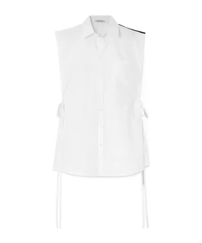 Peter Do Loose-fit Pure Cotton Women's Blouse In White