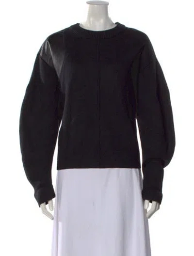 Pre-owned Peter Do Merino Wool Crew Neck Sweater In Black