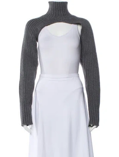 Pre-owned Peter Do Mock Neck Sweater In Gray