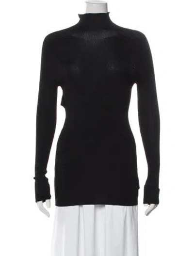 Pre-owned Peter Do Mohair Turtleneck Top In Black
