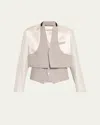 Peter Do Mun Patchwork Blazer Jacket In Neutral