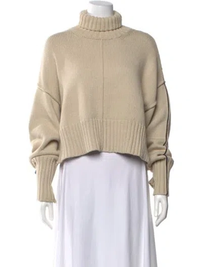 Pre-owned Peter Do Nylon Turtleneck Sweater In Neutrals