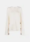 PETER DO PETER DO OFF-WHITE CAPE SWEATER