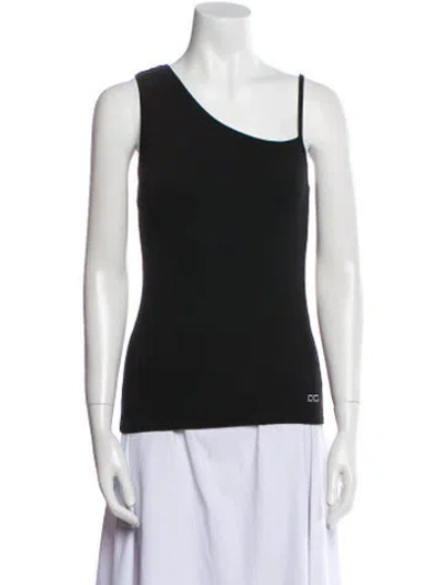 Pre-owned Peter Do One-shoulder Sleeveless Top In Black