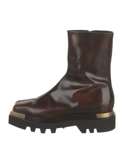 Pre-owned Peter Do Patent Leather Boots In Brown