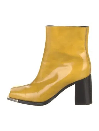 Pre-owned Peter Do Patent Leather Boots In Yellow
