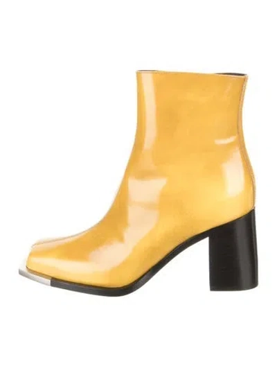 Pre-owned Peter Do Patent Leather Boots In Yellow