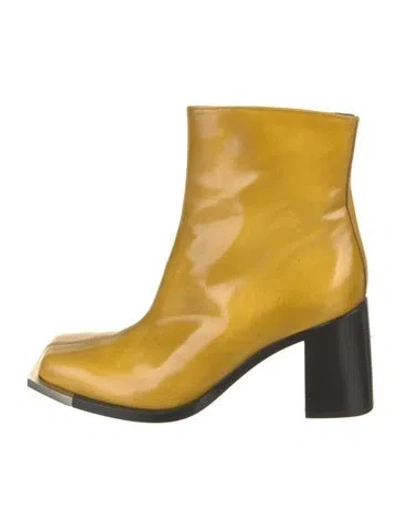 Pre-owned Peter Do Patent Leather Boots In Yellow