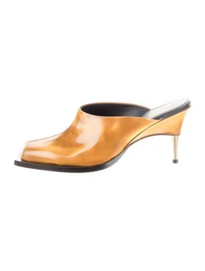 Pre-owned Peter Do Patent Leather Mules In Neutral