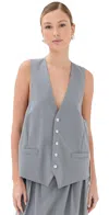 Peter Do Patti Vest Cool Grey In Gray