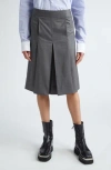 Peter Do Pleated Stretch Wool Culottes In Grey