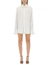 Peter Do Adjustable Tie Collared Shirt With High-low Hem