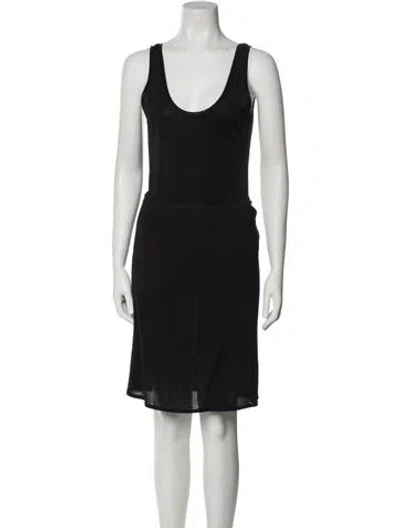 Pre-owned Peter Do Scoop Neck Knee-length Dress W/ Tags In Black