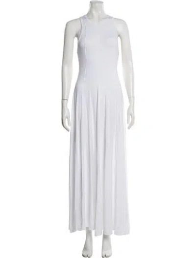 Pre-owned Peter Do Scoop Neck Long Dress In White
