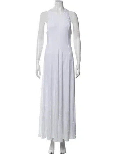 Pre-owned Peter Do Scoop Neck Long Dress In White