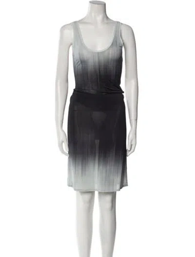 Pre-owned Peter Do Scoop Neck Midi Length Dress W/ Tags In Blue