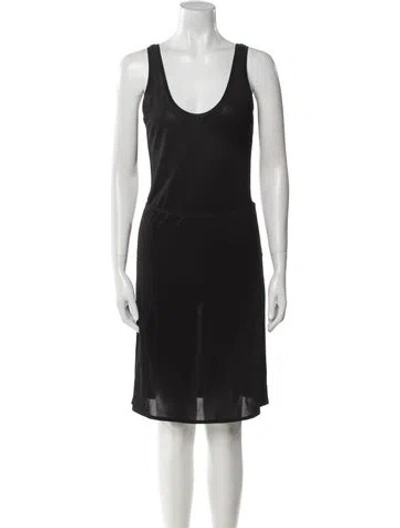 Pre-owned Peter Do Scoop Neck Mini Dress In Black