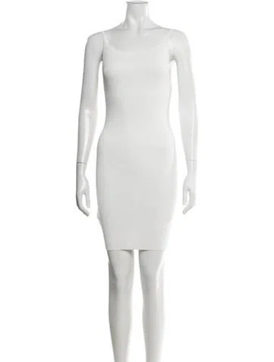 Pre-owned Peter Do Scoop Neck Mini Dress In White
