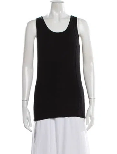 Pre-owned Peter Do Scoop Neck Sleeveless Top In Black