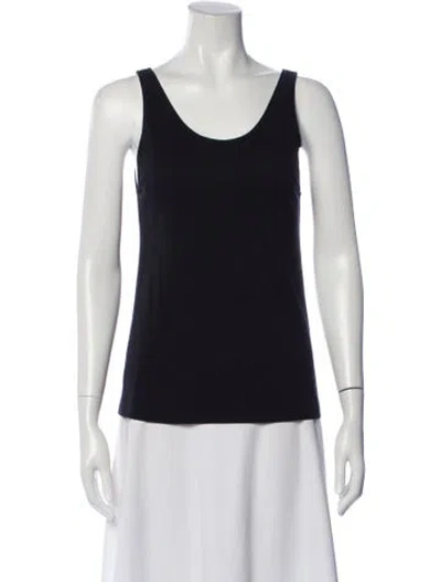 Pre-owned Peter Do Scoop Neck Sleeveless Top In Blue