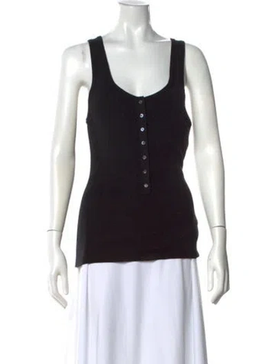Pre-owned Peter Do Scoop Neck Sleeveless Top W/ Tags In Black