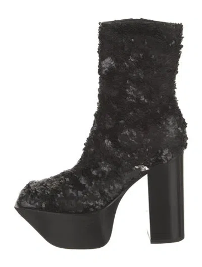Pre-owned Peter Do Sequins Sequin Embellishments Boots In Black