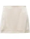 Peter Do Silk A-line Miniskirt In Silver