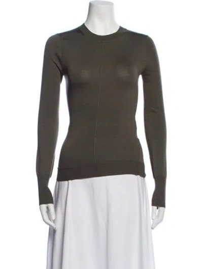 Pre-owned Peter Do Silk Crew Neck Sweater In Green