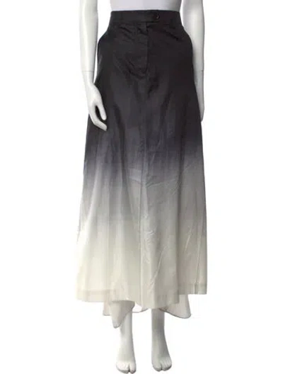 Pre-owned Peter Do Silk Long Skirt In Black