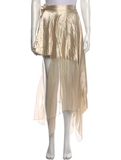 Pre-owned Peter Do Silk Long Skirt In Neutrals