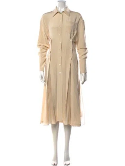 Pre-owned Peter Do Silk Midi Length Dress In Neutrals