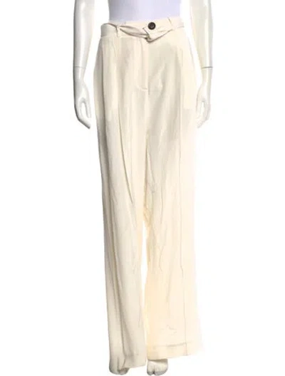 Pre-owned Peter Do Silk Wide Leg Pants In Neutral
