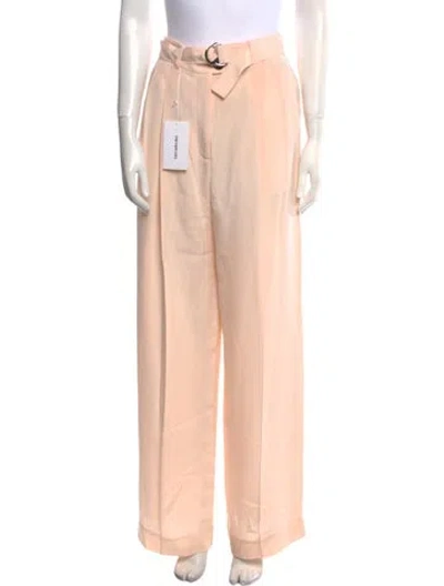 Pre-owned Peter Do Silk Wide Leg Pants W/ Tags In Pink